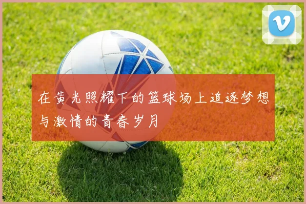 在黄光照耀下的篮球场上追逐梦想与激情的青春岁月